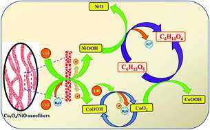 Graphical abstract: Design and development of Co3O4/NiO composite nanofibers for the application of highly sensitive and selective non-enzymatic glucose sensors