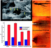 Graphical abstract: Fracture toughness and failure mechanisms in un-vulcanized and dynamically vulcanized PP/EPDM/MWCNT blend-nanocomposites
