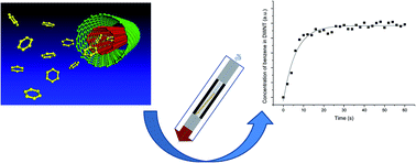 Graphical abstract: The initial adsorption process of benzene in double-walled carbon nanotubes studied by in situ solid-state NMR