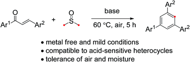 Graphical abstract: Practical access to 1,3,5-triarylbenzenes from chalcones and DMSO