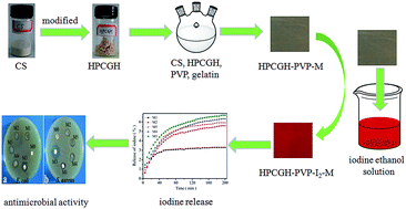 Graphical abstract: Preparation and antibacterial activity of chitosan derivative membrane complexation with iodine