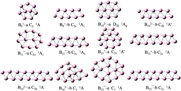 Graphical abstract: Structures and bonding of auropolyboroenes [Au2(B4)xB3]−, [Au2(B4)xB2]2− and [Au2(B4)xB]+ (x = 2, 3): comparison with dihydride polyboroenes