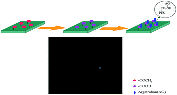 Graphical abstract: Preparation and characterization of a thrombin inhibitor grafted polyethersulfone blending membrane with improved antithrombotic property