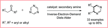 Graphical abstract: Direct access to pyrimidines through organocatalytic inverse-electron-demand Diels–Alder reaction of ketones with 1,3,5-triazine