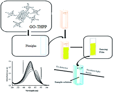 Graphical abstract: Preparation and characterization of a novel tetrakis(4-hydroxyphenyl)porphyrin–graphene oxide nanocomposite and application in an optical sensor and determination of mercury ions