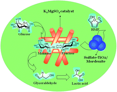 Graphical abstract: Isomerization of hexoses from enzymatic hydrolysate of poplar sawdust using low leaching K2MgSiO4 catalysts for one-pot synthesis of HMF
