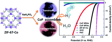 Graphical abstract: MOF-derived nanostructured cobalt phosphide assemblies for efficient hydrogen evolution reaction