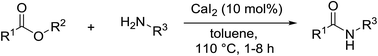 Graphical abstract: Chemoselective calcium-catalysed direct amidation of carboxylic esters