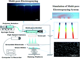 Graphical abstract: Stable single device multi-pore electrospraying of polymeric microparticles via controlled electrostatic interactions