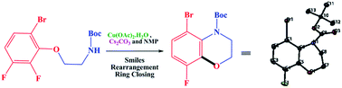 Graphical abstract: Copper-catalysed cross-coupling affected by the Smiles rearrangement: a new chapter on diversifying the synthesis of chiral fluorinated 1,4-benzoxazine derivatives
