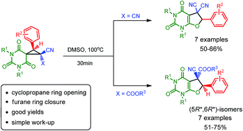 Graphical abstract: Stereoselective synthesis of medicinally relevant furo[2,3-d]pyrimidine framework by thermal rearrangement of spirocyclic barbiturates