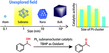 Graphical abstract: Reactivities of platinum subnanocluster catalysts for the oxidation reaction of alcohols
