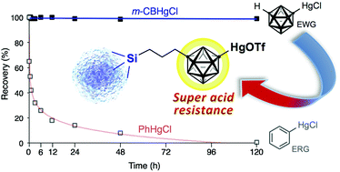 Graphical abstract: A heterogeneous mercury salt catalyst stabilized by m-carbaborane