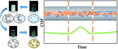 Graphical abstract: Effects of functional groups on the tribological properties of hairy silica nanoparticles as an additive to polyalphaolefin