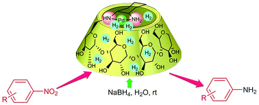 Graphical abstract: Palladium-modified functionalized cyclodextrin as an efficient and recyclable catalyst for reduction of nitroarenes