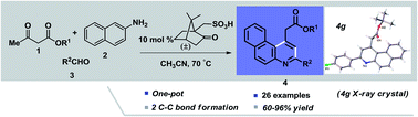 Graphical abstract: One-pot three-component regioselective synthesis of C1-functionalised 3-arylbenzo[f]quinoline