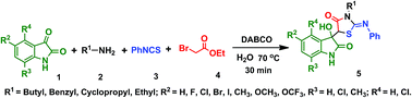 Graphical abstract: DABCO-catalyzed consecutive one pot four-component protocol for the synthesis of a novel class of (Z)-5-(3-hydroxy-2-oxoindolin-3-yl)-2-iminothiazolidin-4-ones