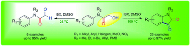 Graphical abstract: IBX-promoted domino reaction of α-hydroxy amides: a facile one-pot synthesis of isatins