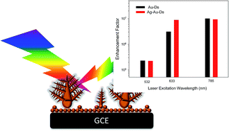 Graphical abstract: Electrochemically fabricated gold dendrites with underpotential deposited silver monolayers for a bimetallic SERS-active substrate