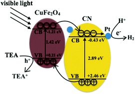 Graphical abstract: Facile construction of CuFe2O4/g-C3N4 photocatalyst for enhanced visible-light hydrogen evolution