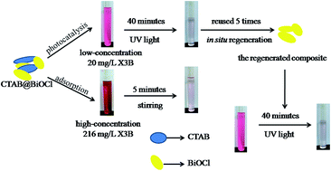 Graphical abstract: CTAB@BiOCl: a highly adsorptive photocatalyst for eliminating dye contamination