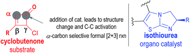 Graphical abstract: Cycloaddition of cyclobutenone and azomethine imine enabled by chiral isothiourea organic catalysts