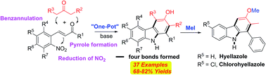 Graphical abstract: Construction of highly functionalized carbazoles via condensation of an enolate to a nitro group