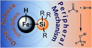 Graphical abstract: Peripheral mechanism of a carbonyl hydrosilylation catalysed by an SiNSi iron pincer complex