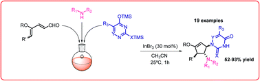 Graphical abstract: The first intermolecular interrupted imino-Nazarov reaction: expeditious access to carbocyclic nucleoside analogues