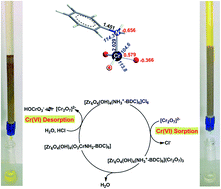 Graphical abstract: Selective capture of hexavalent chromium from an anion-exchange column of metal organic resin–alginic acid composite