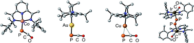 Graphical abstract: Isolation of Au-, Co-η1PCO and Cu-η2PCO complexes, conversion of an Ir–η1PCO complex into a dimetalladiphosphene, and an interaction-free PCO anion