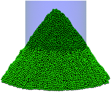 Graphical abstract: The microscopic structure of mono-disperse granular heaps and sediments of particles on inclined surfaces