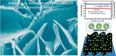 Graphical abstract: Designed synthesis of hollow Co3O4 nanoparticles encapsulated in a thin carbon nanosheet array for high and reversible lithium storage