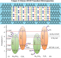 Graphical abstract: A unique Z-scheme 2D/2D nanosheet heterojunction design to harness charge transfer for photocatalysis