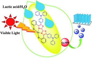 Graphical abstract: Copper nanoparticles embedded in the triphenylamine functionalized bithiazole–metal complex as active photocatalysts for visible light-driven hydrogen evolution