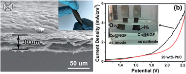 Graphical abstract: Flexible and porous catalyst electrodes constructed by Co nanoparticles@nitrogen-doped graphene films for highly efficient hydrogen evolution