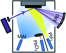 Graphical abstract: Structural investigation of co-evaporated methyl ammonium lead halide perovskite films during growth and thermal decomposition using different PbX2 (X = I, Cl) precursors