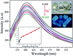 Graphical abstract: A fluorescent chitosan hydrogel detection platform for the sensitive and selective determination of trace mercury(ii) in water