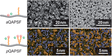 Graphical abstract: Varying the microphase separation patterns of alkaline polymer electrolytes