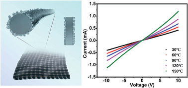 Graphical abstract: Fabrication of ultrathin conductive protein-based fibrous films and their thermal sensing properties