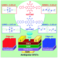 Graphical abstract: Naphthodithiophenediimide (NDTI)-based triads for high-performance air-stable, solution-processed ambipolar organic field-effect transistors