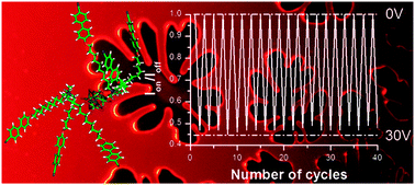 Graphical abstract: Electroswitchable red-NIR luminescence of ionic clustomesogen containing nematic liquid crystalline devices