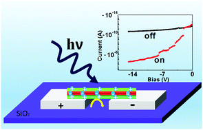 Graphical abstract: An air-stable microwire radial heterojunction with high photoconductivity based on a new building block