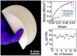 Graphical abstract: Flexible and robust hybrid paper with a large piezoelectric coefficient