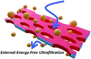Graphical abstract: Stretched homoporous composite membranes with elliptic nanopores for external-energy-free ultrafiltration