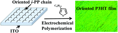 Graphical abstract: A facile way to fabricate anisotropic P3HT films by combining epitaxy and electrochemical deposition