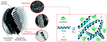 Graphical abstract: O2 selective membranes based on a dextrin-nanosponge (NS) in a PVDF-HFP polymer matrix for Li–air cells