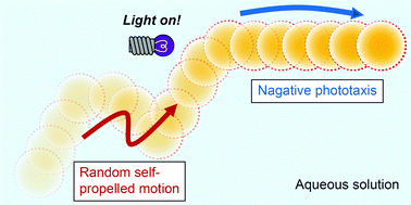 Graphical abstract: Phototactic behavior of self-propelled micrometer-sized oil droplets in a surfactant solution
