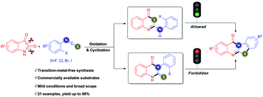 Graphical abstract: A concise construction of 12H-benzo[4,5]thiazolo[2,3-b]quinazolin-12-ones via an unusual TBHP/Na2CO3 promoted cascade oxidative cyclization and interrupted Dimroth rearrangement