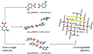 Graphical abstract: The role of solvent in the self-assembly of m-aminobenzoic acid: a density functional theory and molecular dynamics study